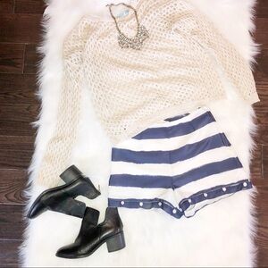 Aina Be medium crochet open knit sweater